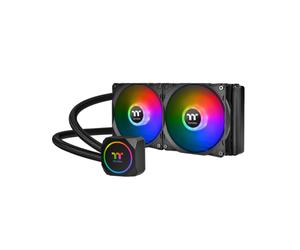 Thermaltake CL-W286-PL12SW-A Refroidisseur liquide CPU Tout-en-un, 2x120mm, 59.28CFM, 28.2dB, compatible sockets Intel/AMD, éclairage RGB, radiateur 273x120x27mm