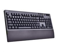 Thermaltake Clavier de Jeu sans Fil W1 Cherry MX Bleu, 2,4 GH/Minute, Bluetooth 4.2, Technologie Basse consommation, Connexion USB Type-C. GKB-WOW-BLSNUS-01, Gris Titane