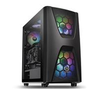 Thermaltake Boîtier PC Commander C34 TG gaming noir 2 ventilateurs LED pré-installés