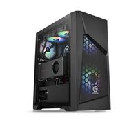 Thermaltake Commander G32 TG ARGB - Tour - ATX - panneau latéral fenêtré (verre trempé) - pas d'alimentation (PS/2) - noir - USB/Audio Noir G