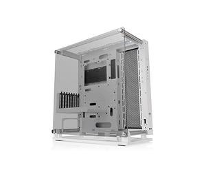 Thermaltake Core P3 Pro Snow E-ATX Châssis d'ordinateur de Jeu en Verre trempé, Cadre Ouvert, visualisation panoramique, Montage Mural en Verre, emplacements PCI-E rotatifs, CA-1G4-00M6WN-09