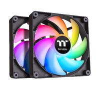 Thermaltake Ventilateurs de boîtier CT120 ARGB Sync 120 mm PWM (Lot de 2) 9 LED adressables Noir