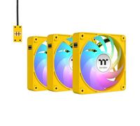 Thermaltake CT120 EX ARGB Sync Lot de 3 ventilateurs de refroidissement pour PC, PWM 500~2000 tr/min, synchronisation de carte mère 5 V, 16,8 millions de couleurs, 9 LED, connecteurs MagForce 2.0