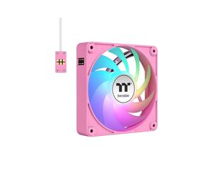 Thermaltake CT140 EX ARGB Refroidisseur d'air 140mm Rose, 500-1800 tr/min, 90.3 CFM, 30.7 dB, Roulement Hydraulique, 12V/5V, Connecteur 4-Pin