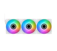 Thermaltake CT140 EX Infinity ARGB Sync (Pack de 3), Ventilateurs ARGB PWM 140 mm, Doubles miroirs Infinity, MagForce 2.0 avec Connexion magnétique, Blanc