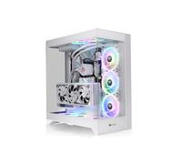 Thermaltake CTE E550 TG Blanc - Boîtier PC Midi Tower ATX/EATX/Micro ATX/Mini-ITX, 3x3.5", 1x2.5", USB 3.2 Gen 1, USB Type-C, Ventilateurs 120/140mm, SPCC