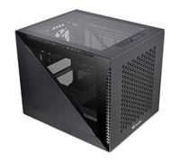 Thermaltake Divider 200 TG Air - Micro boîtier - micro ATX - panneau latéral fenêtré (verre trempé) - pas d'alimentation (PS/2) - noir - USB/Audio G
