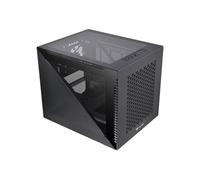 Thermaltake Divider 200 TG Air - Micro boîtier - micro ATX - panneau latéral fenêtré (verre trempé) - pas d'alimentation (PS/2) - noir - USB/Audio