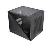 Thermaltake Divider 200 TG Air - Micro boîtier - micro ATX - panneau latéral fenêtré (verre trempé) - pas d'alimentation (PS/2) - noir - USB/Audio