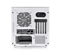 Thermaltake Divider 200 TG Snow - Micro boîtier - micro ATX - panneau latéral fenêtré (verre trempé) - pas d'alimentation (PS/2) - blanc - USB/Audio