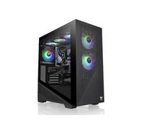 Thermaltake Divider 370 TG - Boîtier PC Midi Tower Noir - ATX/EATX/microATX/Mini-ITX - 2x2.5"/2x3.5" - Ventirad 170mm - GPU 400mm - 1x120mm avant/arrière - Refroidissement liquide - USB 3.2 Gen 1