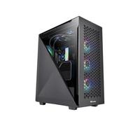 Thermaltake Divider 500 TG Air - Mid tower - ATX - panneau latéral fenêtré (verre trempé) - pas d'alimentation (PS/2) - noir - USB/Audio