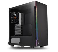 Thermaltake H200 TG - Boîtier Moyen Tour avec fenêtre latérale en verre trempé et rétroéclairage RGB en façade ( Catégorie :
