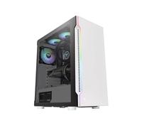 Thermaltake H200 TG Snow RGB - Boîtier PC Midi Tower Blanc - ATX/microATX/Mini-ITX - 2x3.5" + 3x2.5" - USB 3.2 Gen 1 - Vent. 120/140mm - SPCC