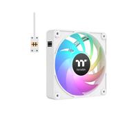 Thermaltake Kit de 3 ventilateurs 140mm CL-F191-PL14SW-A Blanc, 500-1800 RPM, 90.3 CFM, 30.7 dBA, PWM, LED adressables 3-pin, Roulement Hydraulique