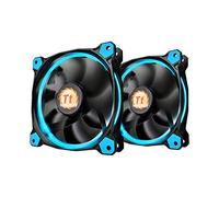 Thermaltake Lot de 2 Ventilateurs de boîtier d'ordinateur à Haute Circulation d'air Ultra Silencieux à Del Bleues de 140 mm, 17,8 cm, Compatible avec Ordinateur de Bureau