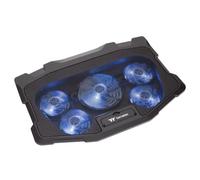 Thermaltake Massive 12 Max Panneau en Maille d'acier avec 1 Ventilateur de 120 mm et 4 Ventilateurs de 80 mm, Refroidisseur pour Ordinateur Portable 10"-17" CL-N018-PL12BU-A, Noir