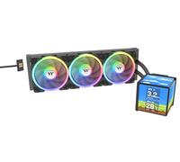Thermaltake MINECUBE CL-W481-PL12SW-A 360 Ultra Refroidisseur liquide pour processeur Compatible Intel/AMD 3 x 120 mm 500~2000 tr/min SWAFAN EX ARGB MagForce 2.0. 4 écrans TFT LCD 3,95" Noir