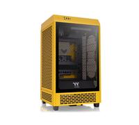 mini-tour Thermaltake The Tower 200 Boîtier gaming jaune 2 ventilateurs pré-installés