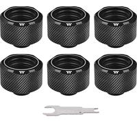 Thermaltake Pacific C-PRO G1/4 PETG Tube 16mm OD Compression - Black (6-Pack Fittings) Raccord pour refroidissement à leau
