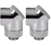 Thermaltake - Pacific G1/4 - Accessoire Watercooling - Adaptateur coudé à 90 degrés Chrome (Lot de 2)