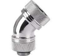 Thermaltake Pacific G1/4 PETG Tube 45-Degree Compression 16mm OD - Chrome Water cooling - elbow piece