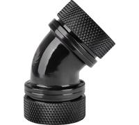 Thermaltake Pacific G1/4 PETG Tube 45-Degree Dual Compression 16mm OD - Black Water cooling - elbow piece