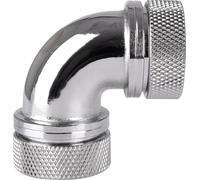 Thermaltake Pacific G1/4 PETG Tube 90-Degree Dual Compression 16mm OD - Chrome Water cooling - elbow piece