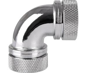 Thermaltake Pacific G1/4 PETG Tube 90-Degree Dual Compression 16mm OD - Chrome Water cooling - elbow piece