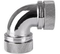 Thermaltake Pacific G1/4 PETG Tube 90-Degree Dual Compression - Adaptateur de raccordement du système de refroidissement par liquide - chrome Chrome G
