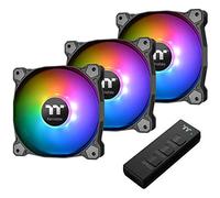 Thermaltake Ventilateur pour boîtier Pure 12 – 12 cm – Lot de 3 – Noir