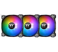 Thermaltake Pure CL-F080-PL14SW-A, ARGB Lot de 3 contrôleurs analogiques/synchronisables pour carte mère 14 ARGB 5 V 16,8 millions de couleurs 9 LED adressables 140 mm Noir