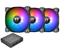 Thermaltake Pure Plus CL-F064-PL14SW-A Lot de 3 ventilateurs circulaires pour radiateur 140 mm édition premium 140 mm compatible logiciel (Amazon Alexa, Razer Choma, TT AI Voice Control)
