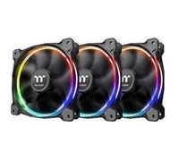 Thermaltake Ventilateur PC Riing 12 RGB Sync – 120×120×25 mm, Noir, RVB, éclairage LED – Pack de 3