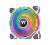 Thermaltake Riing CL-F101-PL14SW-C Quad 140 mm 16,8 millions de couleurs RVB (Alexa, Razer Chroma) Logiciel 4 anneaux lumineux 54 LED 9 pales Roulement hydraulique Blanc Boîtier/Ventilateur de