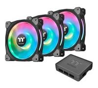 Thermaltake Riing Duo 12 RGB Premium Edition Boitier PC Ventilateur 12 cm Noir, Ventilateur de boîtier