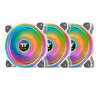 Thermaltake Ventilateur pour radiateur Riing Quad 12 RGB TT Premium Edition Pack de 3 Blanc