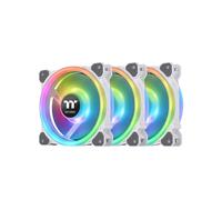 Thermaltake Riing Trio 12 RGB Ventilateur Radiateur 120mm Blanc, 500-1500 RPM, 41.13 CFM, Roulement Hydraulique, éclairage RGB, 9-Pin 126-PL12SW-A