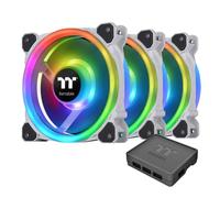 Thermaltake Riing Trio CL-F126-PL12SW-A Lot de 3 anneaux LED indépendants 16,8 millions de couleurs Blanc TT Premium Edition 120 mm 3 couleurs indépendantes 16,8 millions de couleurs avec 30 LED