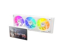 Thermaltake ST360 Ultra ARGB Kit de Kit de Refroidissement Liquide CPU (AIO) 360mm | Écran LCD IPS Magnétique 7", Tubes Latéraux Épurés, Ventilateur Unique ARGB Neige