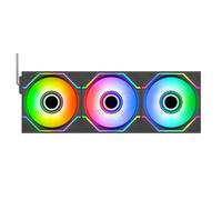 Thermaltake SWAFAN 120 EX Infinity ARGB Sync, Pack de 3, Ventilateurs ARGB PC, Fixation magnétique MagForce 2.0, Doubles miroirs Infinity, Pales de Ventilateur interchangeables, 120 mm, Noir