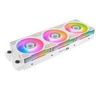 Thermaltake Ventilateur pour PC blanc, bois (l x H x P) 124 x 120 x 28 mm avec éclairage LED, avec commande d'éclairage RGB