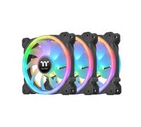 Thermaltake SWAFAN 12 RGB, Ventilateur 120mm, 500-2000 RPM, 53.02 CFM, 2.58 mmH2O, Palier Hydraulique, Kit de 3 avec Contrôleur RGB, Noir