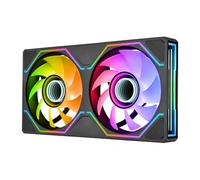 Thermaltake SWAFAN Unify 240 ARGB Sync ~ Noir | Cadre unique ; moyeu et cadre miroir infini ; lames interchangeables ; roulement hydraulique ; 5 V 3 broches ; cache-vis