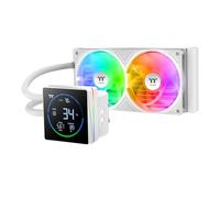 Thermaltake TH240-S V3 ARGB CPU Liquid Cooler; Intel/AMD; 1x240mm 500~2500rpm Single Frame ARGB Fan; 4.9 "Segment Code LCD; Tête de pompe rotative; Logiciel LCD segmenté TT; Neige ; CL-W471-PL12SW-A