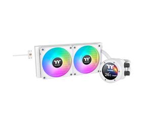 Thermaltake TH240 V2 Ultra EX ARGB AIO Refroidisseur/neige/eau 5,3 cm LCD/ventilateur 120 x 2/connexion rapide magnétique/contrôle de synchronisation MB ARGB/contrôle logiciel LCD/CL-W425-PL12SW-A