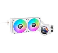 Thermaltake TH240 V2 Ultra EX ARGB Snow|Refroidissement liquide AIO pour processeur 240mm |TFT-LCD 2,1" 480x480|Connexion MagForce 2.0|2xCT120 EX ARGB Sync PWM|Compatible Intel LGA1851/1700 et AMD AM5