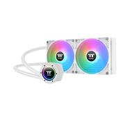 Thermaltake TH280 V2 ARGB Sync/AlO Refroidisseur de liquide/ventilateur 140 mm x 2/PWM 500~1800 tr/min/Waterblock miroir/contrôle de synchronisation MB ARGB/blanc, CL-W377-PL14SW-A