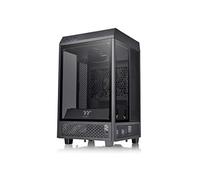 Thermaltake Boîtier PC The Tower 100 – Mini-ITX, sans alimentation, verre trempé, noir, USB/Audio