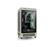 mini-tour Thermaltake The Tower 200 Boîtier PC vert clair 2 ventilateurs pré-installés, fenêtre latérale, filtre anti-poussière